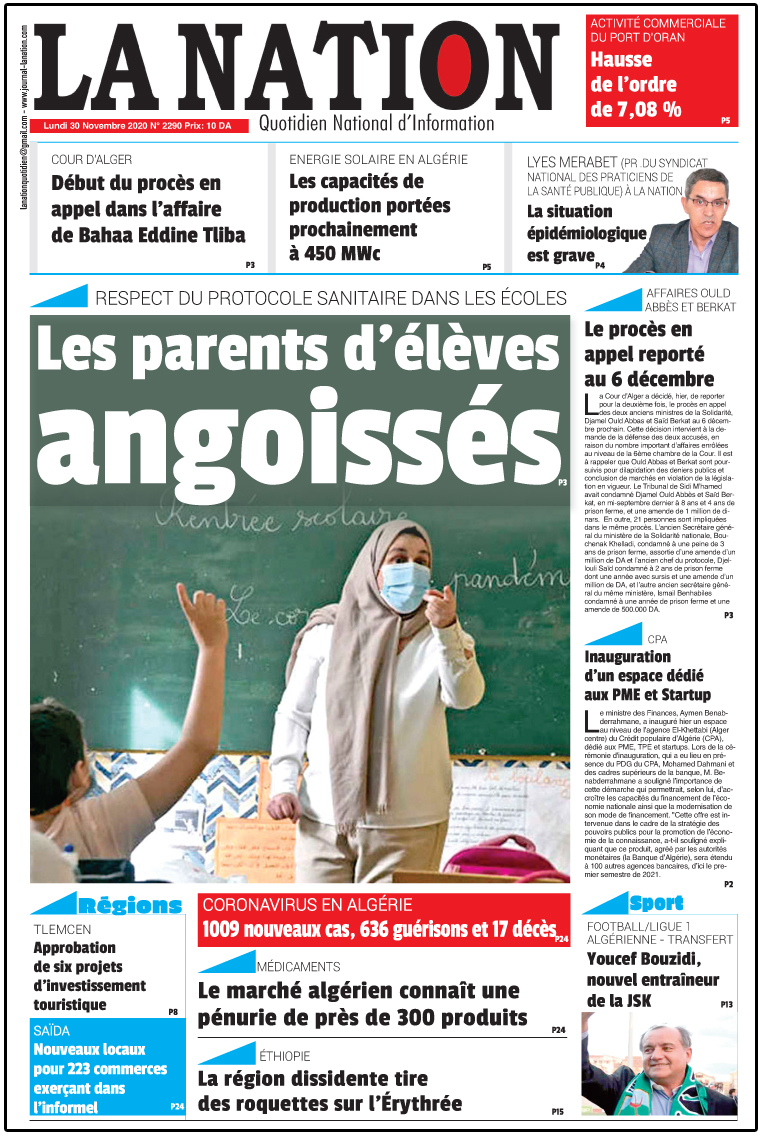 Edition Du 30 11 2020 La Nation