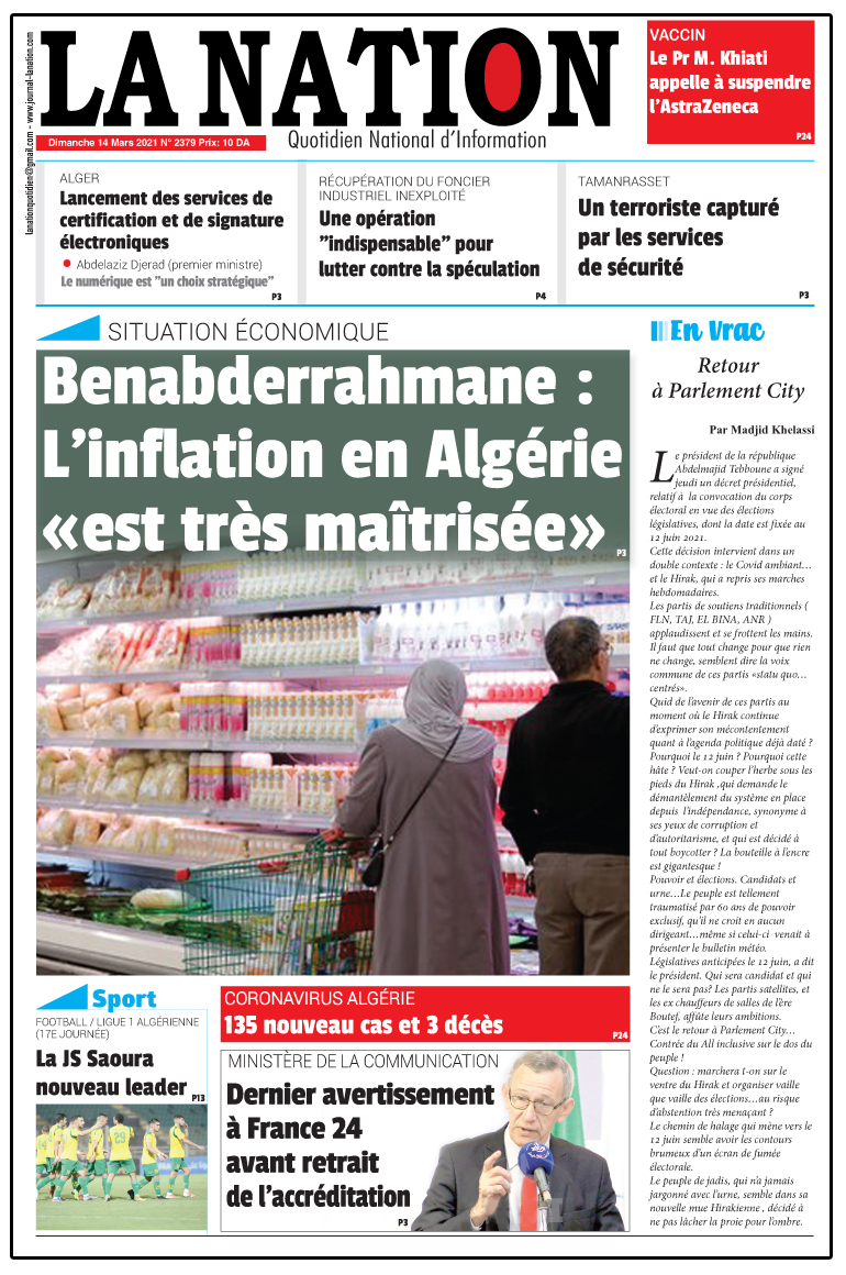 Edition Du 14 03 2021 La Nation