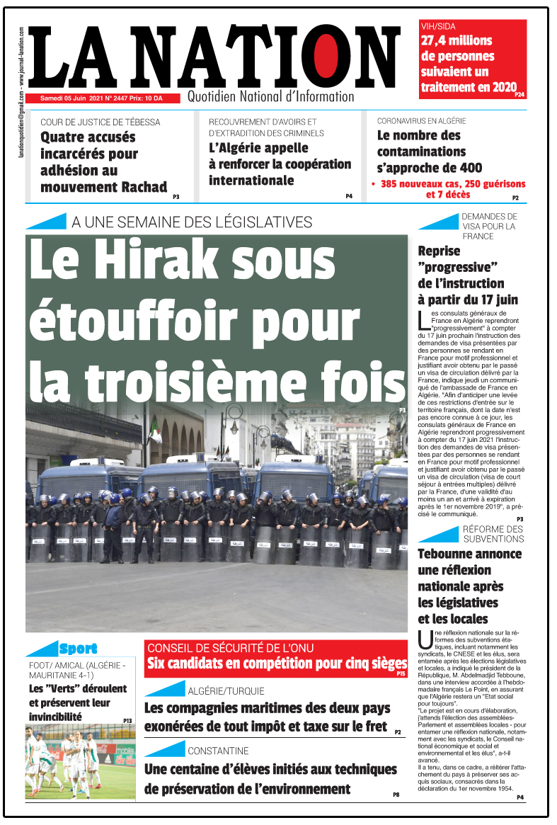 Edition Du 05 06 2021 La Nation